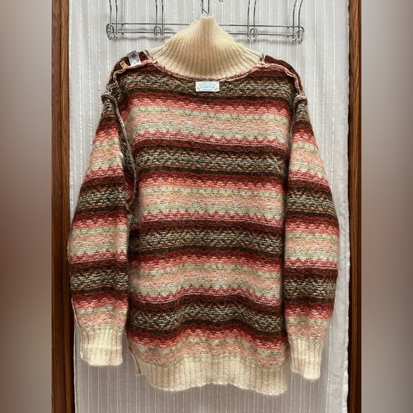 🔆Oversized United Colors Of Benetton Vintage Mohair Blend Sweater Size L - Picture 4 of 10